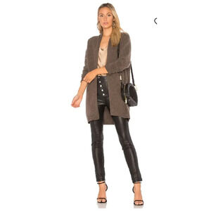 Vince Drop Shoulder Cardigan Deep Olive